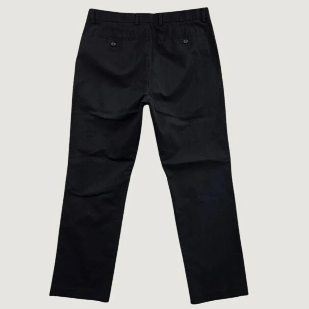 Banana Republic Chinos Mens 35x32 Black Non-Iron Tailored Slim Fit Cotton Pants